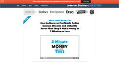 Desktop Screenshot of internetbusinessmastery.com